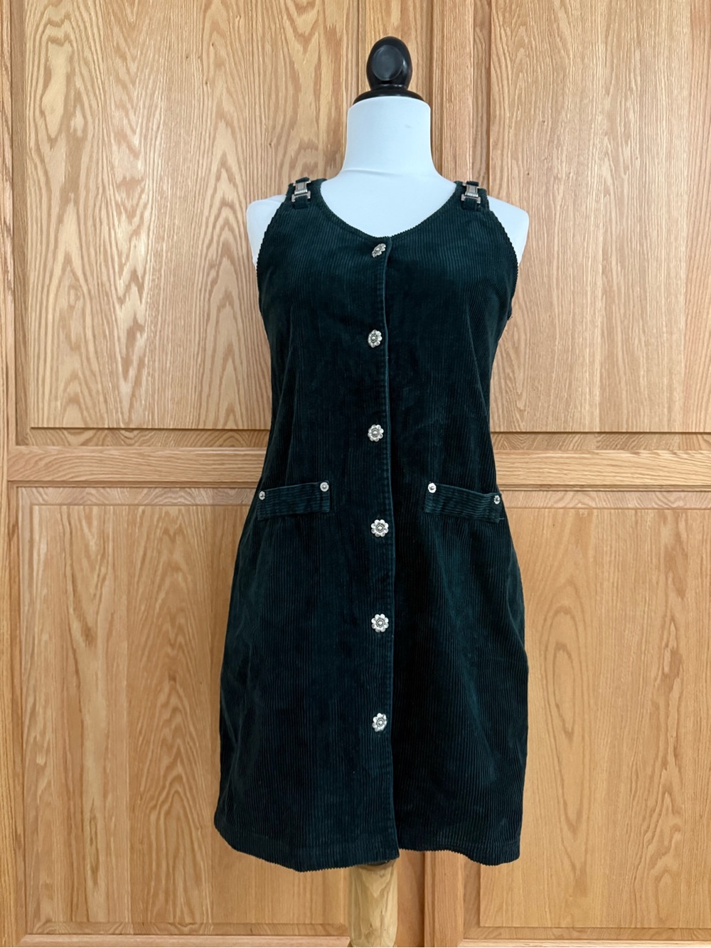 Vintage Amy Too Byer Corduroy Pinafore Jumper Mini Dress